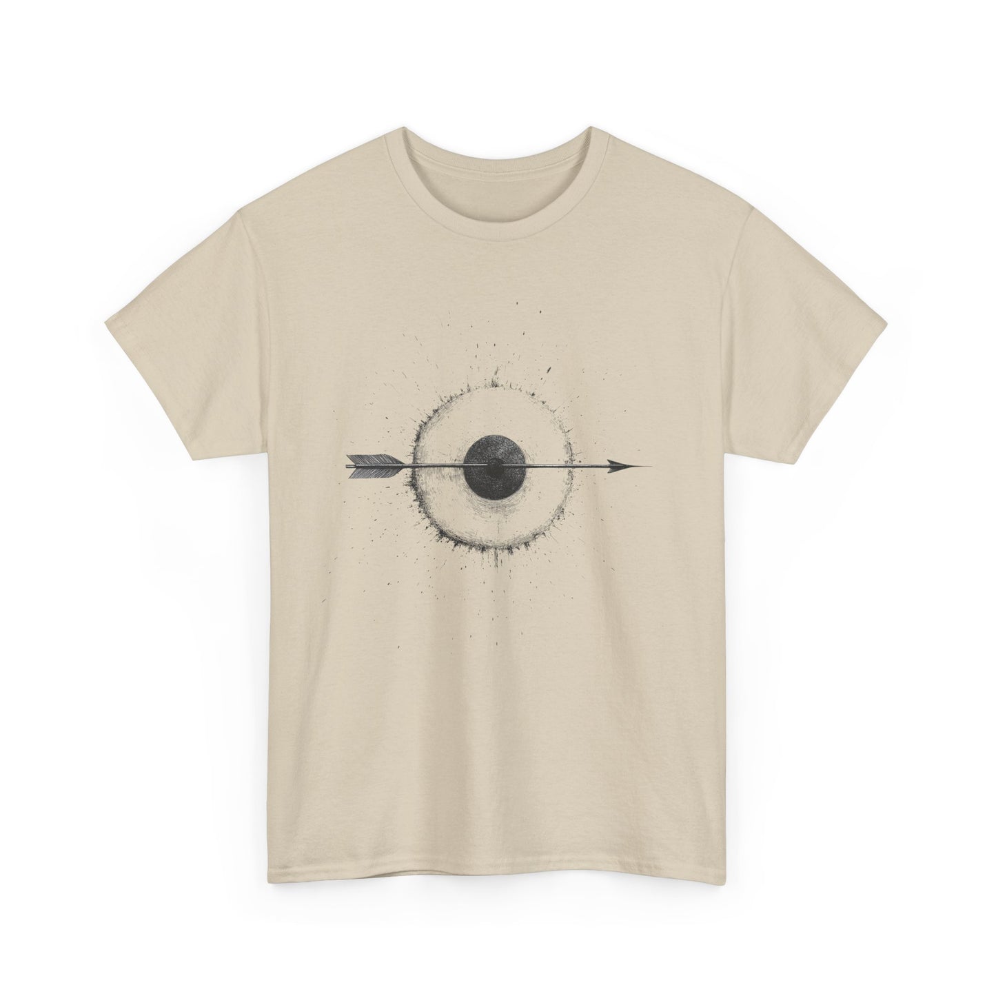 Artistic Arrow Graphic Unisex Cotton Tee, Motivational Shirt, Casual Wear, Gift for Him/Her, Trendy Fashion