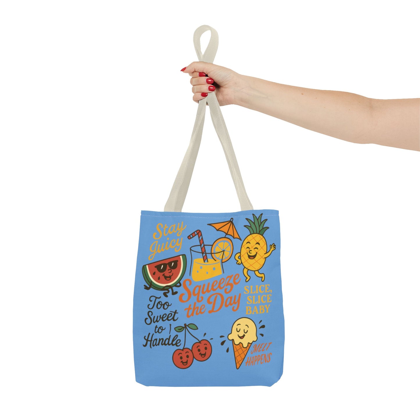 Juicy Summer Tote Bag, Fun Beach Carryall, Perfect for Grocery Shopping, Reusable Market Tote, Cute Gift for Fruit Lovers, Large Tote Bag