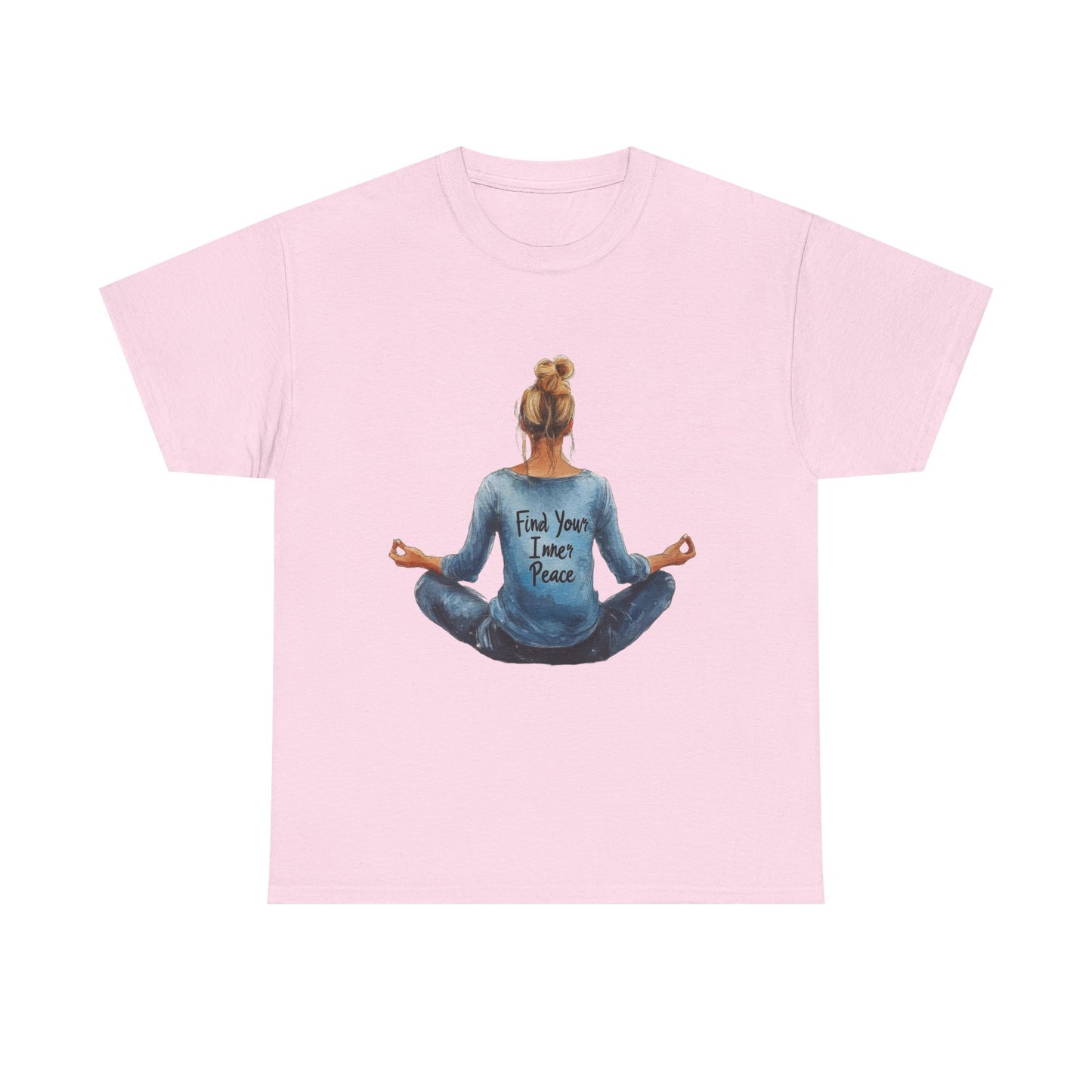 Find Your Inner Peace Unisex Heavy Cotton Tee, Motivational Shirt, Meditation Apparel, Relaxation Gift, Casual Wear, Mindfulness Tee