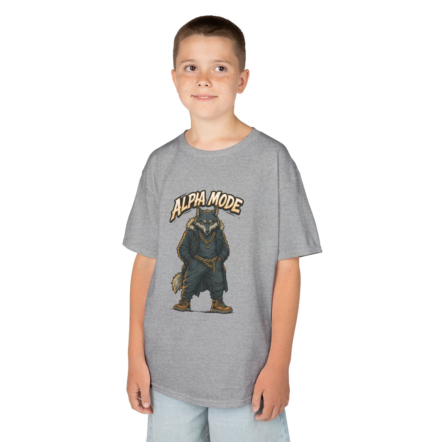 Alpha Mode Teen Wolf Shirt, Cool Youth Graphic Tee, Hip Hop Savage Wolf Tee, Graphic Kids Tee, Alpha Teen Streetwear, Wolf Gift for Teens