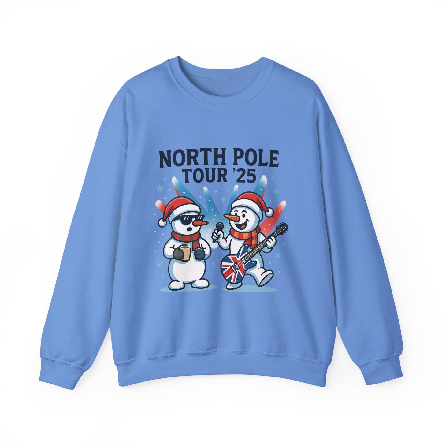 North Pole Tour 25 Women's Christmas Sweatshirt, Funny Rock Holiday Jumper