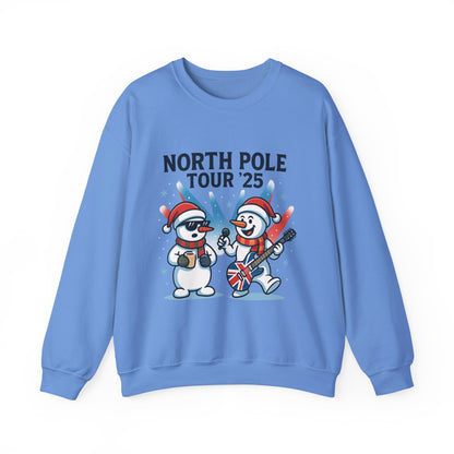 North Pole Tour 25 Women's Christmas Sweatshirt, Funny Rock Holiday Jumper