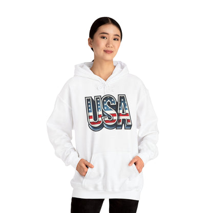 USA Flag Unisex Hoodie, Patriotic Sweatshirt, Independence Day Gift, American Pride Apparel, Casual Layering