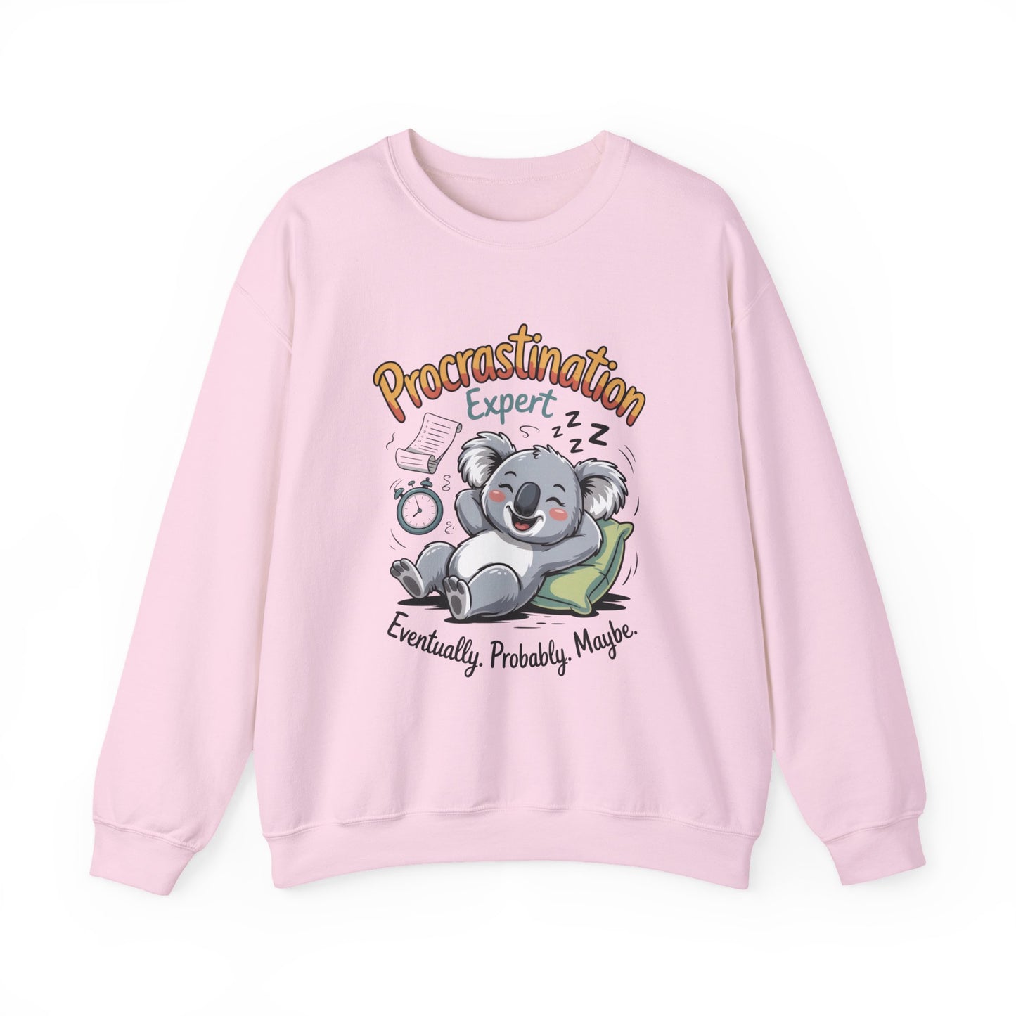 Procrastination Expert Womens Sweatshirt, Funny Crewneck, Cozy Gift for Students, Lazy Day Apparel, Womens Sweatshirt for Relaxation