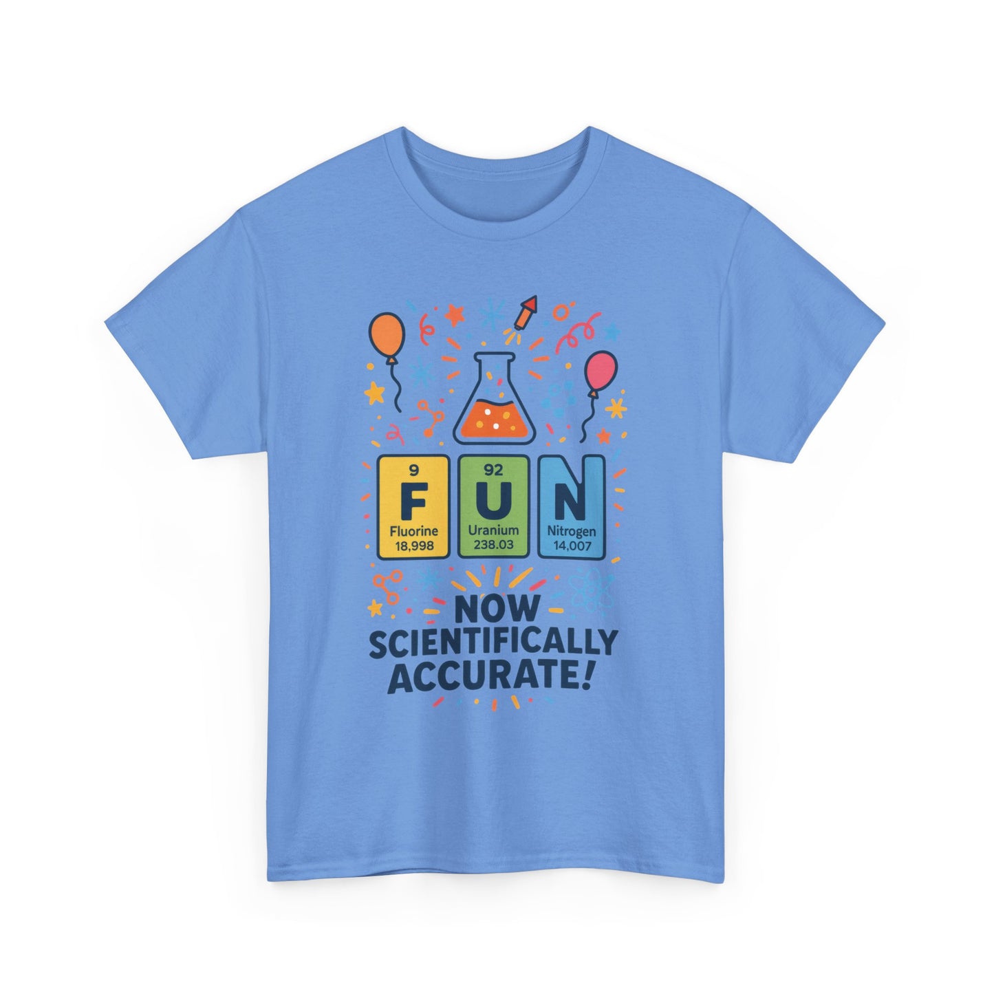 Fun Science Unisex Heavy Cotton Tee, Perfect for STEM Lovers, Gift for Science Teachers, FUN Periodic Table Tee,Nerdy Unisex Shirt