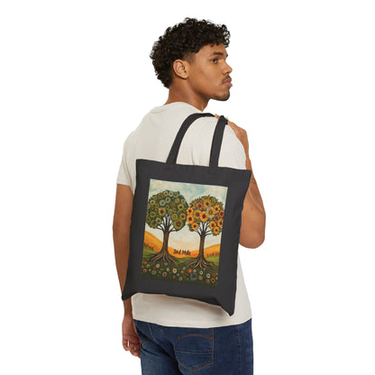 Soul Mate Canvas Tote Bag, Eco-Friendly Shopping Bag, Gift for Friends, Beach Tote, Artwork Design, Reusable Bag