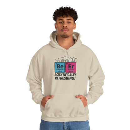 Scientifically Refreshing Beer Mens Hoodie, Gift for Beer Lovers, Science-Inspired Apparel, Perfect for Parties and Gatherings