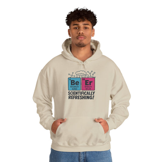 Scientifically Refreshing Beer Mens Hoodie, Gift for Beer Lovers, Science-Inspired Apparel, Perfect for Parties and Gatherings