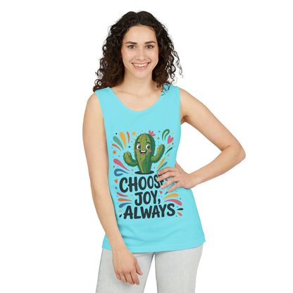 Joyful Cactus Womens Tank Top, Choose Joy Always, Summer Tank, Casual Wear, Gift for Friends, Trendy Top, Vacation Outfit