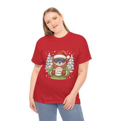 Women's Tis the Season Christmas T-Shirt, Cool Reindeer Holiday Tee