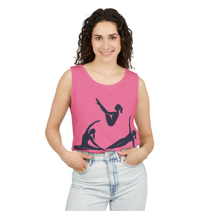 Womens Garment-Dyed Tank Top, Womens Pilates Tank Top, Yoga Fitness Graphic Top, Cute Workout Gym Shirt