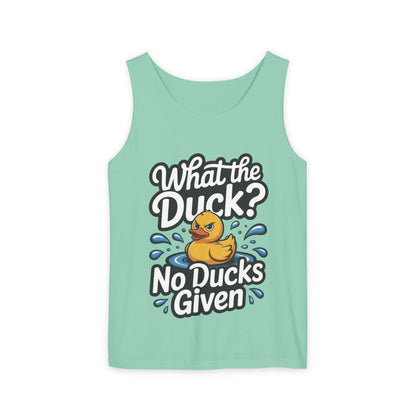 What The Duck Funny Womens Tank Top, No Ducks Given Tee, Sarcastic Duck Tee, Rubber Duck Graphic Tank, Humor Gift For Her,Beach Party Outfit