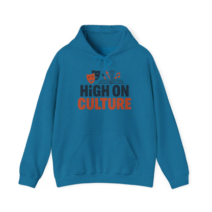 Men's Heavy Blend™ Hooded Sweatshirt, High on Culture Mens Hoodie, Funny Smart Graphic Hoodie