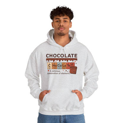 Chocolate Lover's Comfort Hoodie, Perfect Gift for Chemistry Lovers, Casual Wear, Sweet Treats Enthusiasts, Birthdays, Chemistry Students