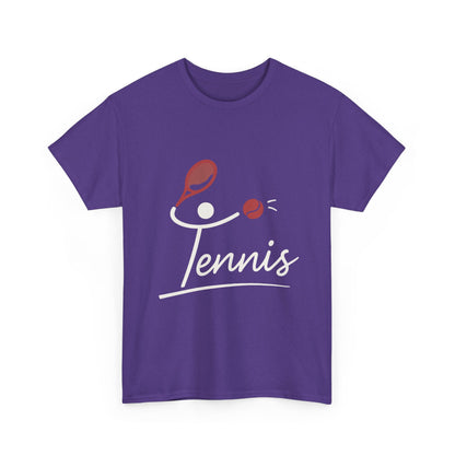 Womens Heavy Cotton Tee, Womens Tennis Graphic T-Shirt, Cute Sports Tee, Funny Workout Gym Top for Women