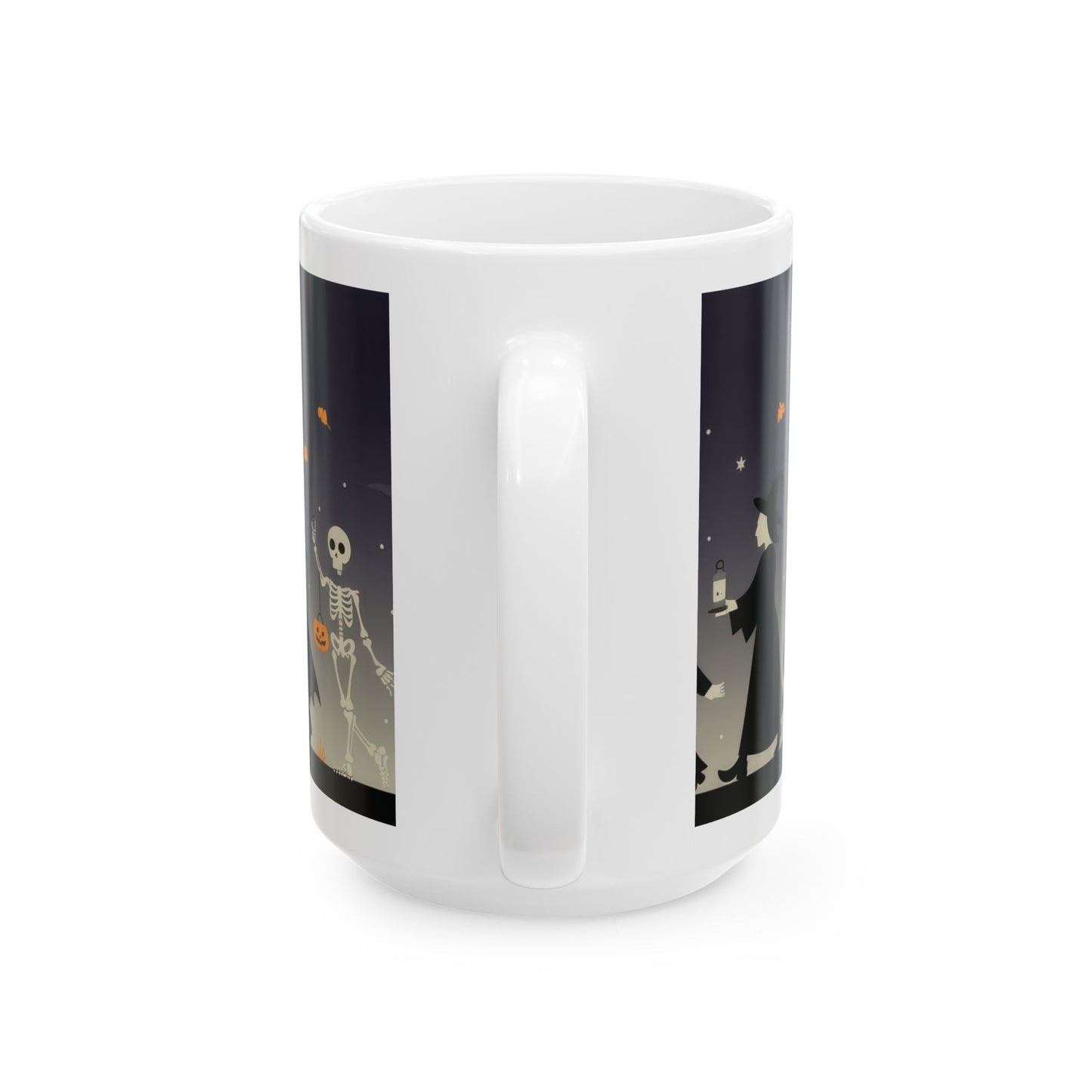 Halloween Night Parade Mug, Witches, Ghosts, Skeletons, Spooky Night Coffee Cup, Gothic Fall Gift for Her - HimCeramic Mug, (11oz, 15oz)