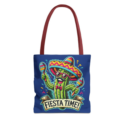 Fiesta Time Cactus Tote Bag, Funny Mexican Party Gift, Sombrero Maracas Print, Cinco de Mayo Bag, Summer Festival Tote, Beach Bag, Shopping