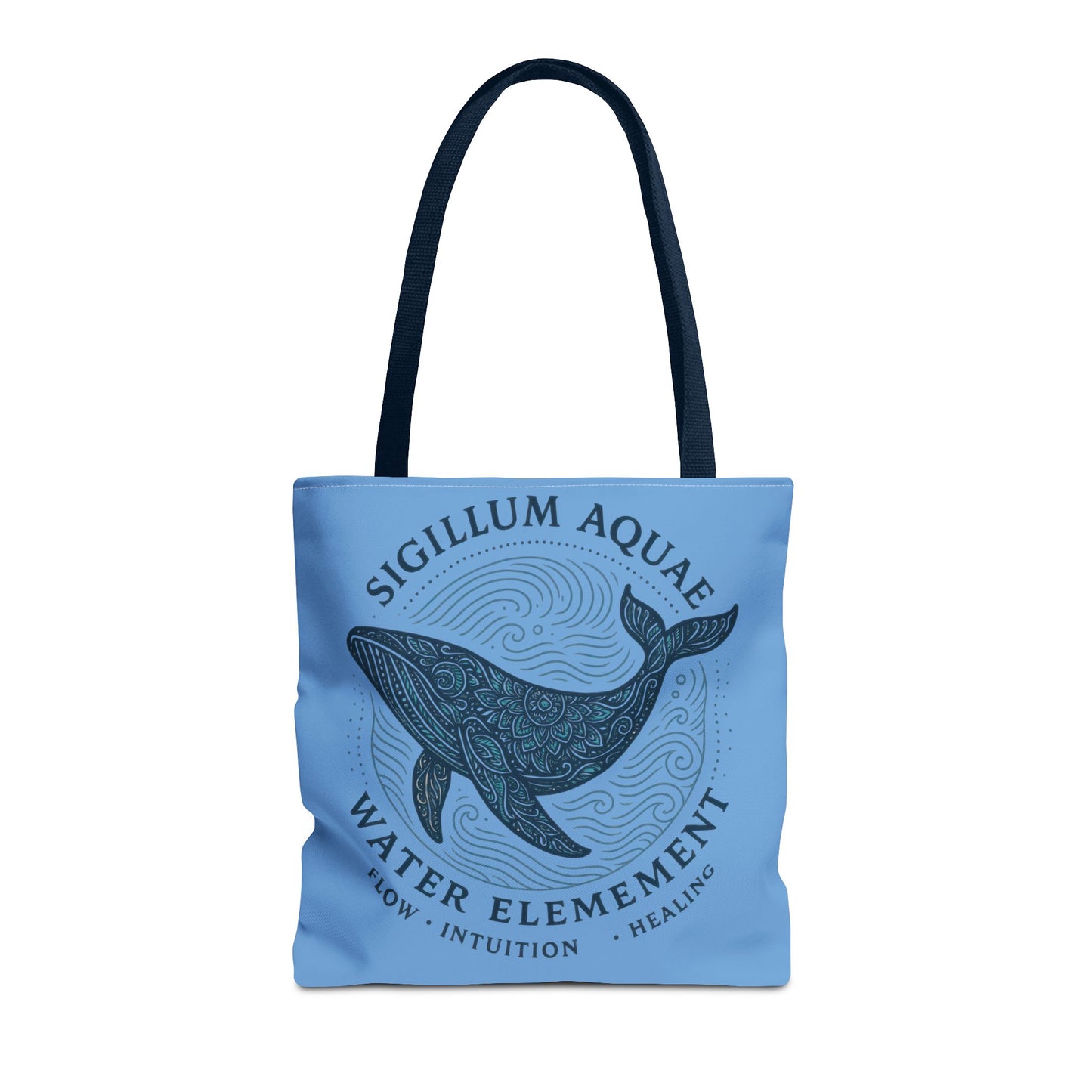 Whale Water Element Tote Bag: Spiritual Gift, Eco-Friendly, Beach Bag, Yoga Accessories, Meditation Essentials, Weekender Bag, Large Bag