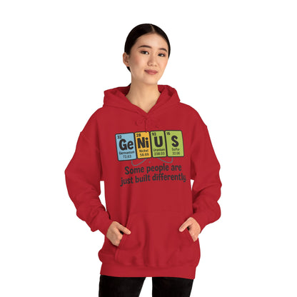 Funny Womens Genius Hoodie, Periodic Table Science Pullover, Nerdy Chemistry Sweatshirt for Her, Science Lover Apparel, Funny Chemistry Gift