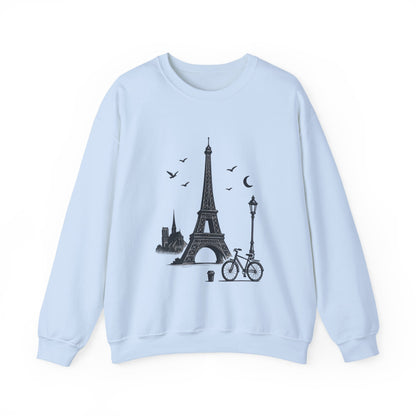 Vintage Parisian Crewneck Sweatshirt, Eiffel Tower Sweater, Cozy Travel Gift, Unisex Fashion, Casual Paris Sweatshirt