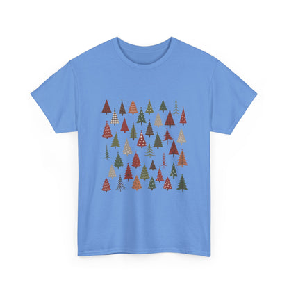 Minimal Christmas Tree T-Shirt, Boho Holiday Tee for Women
