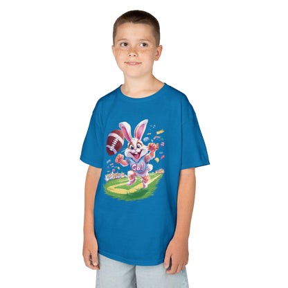 Touchdown Bunny Kids T-Shirt - Cute Easter Football Shirt for Kids, Fun Spring Outfit, Sports Bunny Tee Gift for Little Athletes Easter Gift