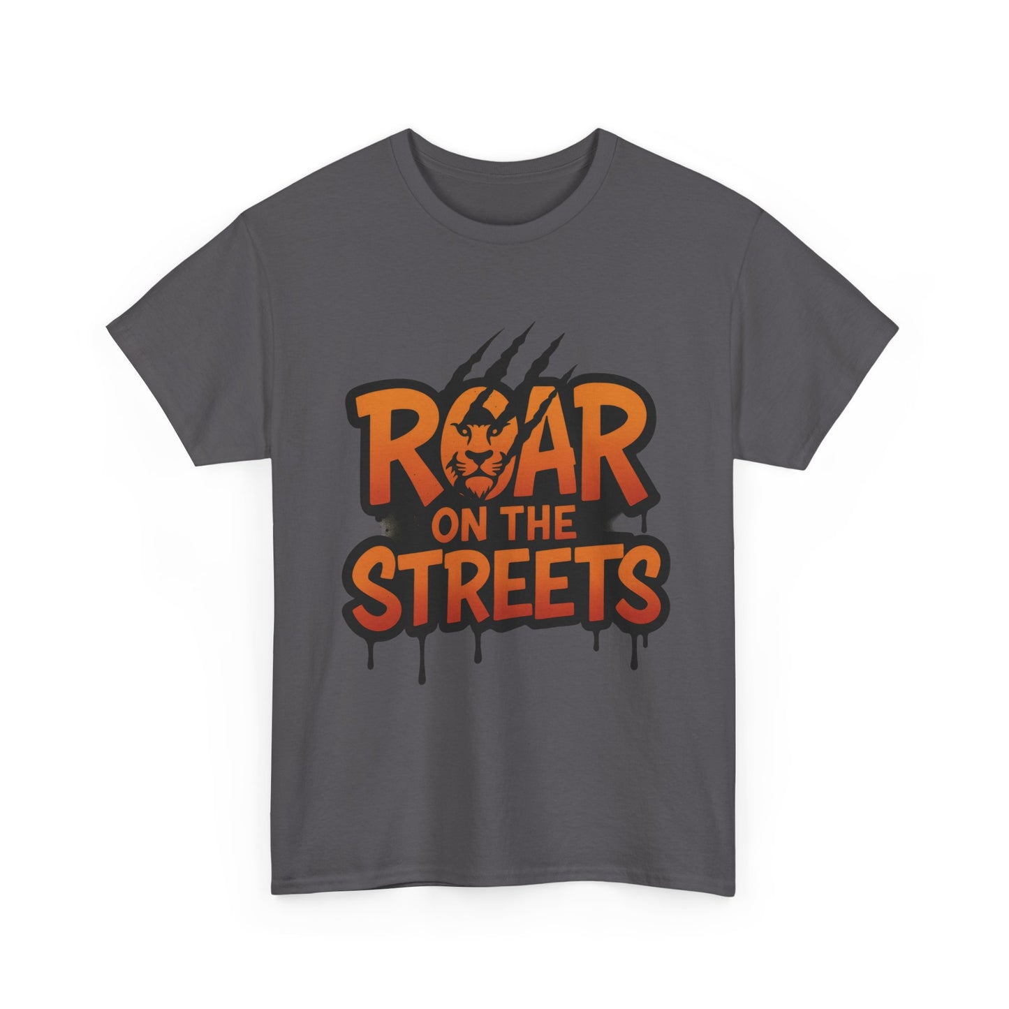 Roar on the Streets Lion Graphic Mens Urban T-Shirt, Lion Shirt