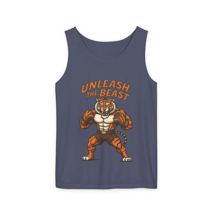 Unleash The Beast Tiger Gym Tank Top - Mens Workout Muscle Tank, Fitness Motivation Sleeveless Shirt, Bodybuilding Top, Strong Beast Gym Top