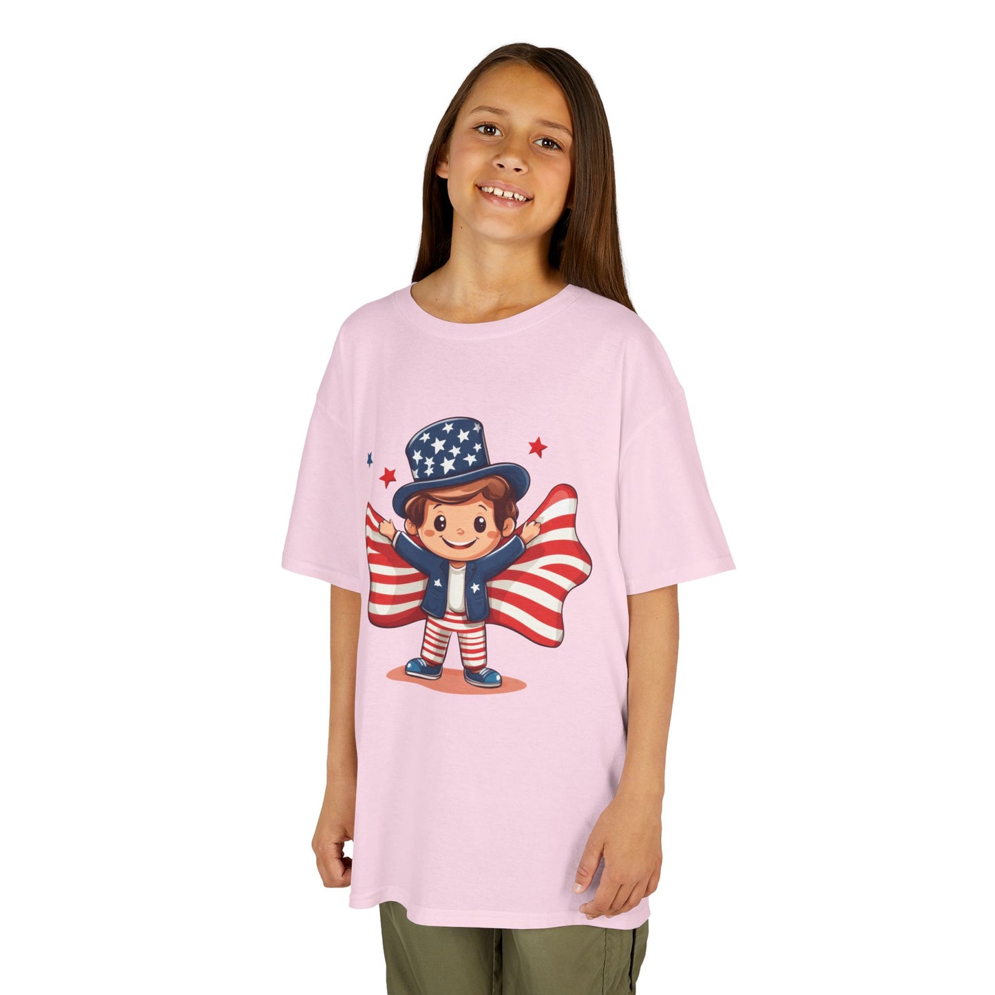4th of July Kids T-Shirt,Kids  Unisex Patriotic Tee, American Flag Outfit for Boys and Girls, Independence Day Shirt, Cute American Shirt