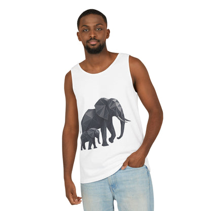 Elephant Family Unisex Tank Top, Animal Lover Gift, Casual Wear, Summer Essentials, Eco-Friendly Apparel, Wildlife Shirt