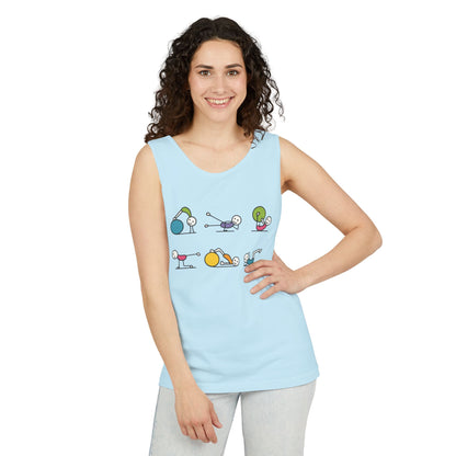 Womens Garment-Dyed Tank Top, Fit Fun Pilates Womens Tank Top, Cute Workout Shirt, Funny Yoga Gym Top for Women