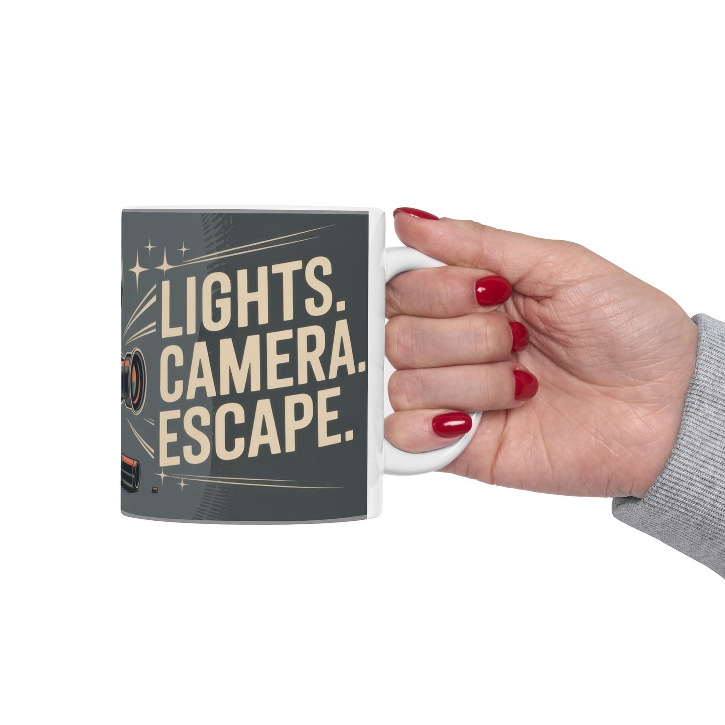Vintage Movie Camera Ceramic Mug - Perfect Gift for Filmmakers, Photographers, Movie Lovers, Cinematic Coffee Cup, Retro Movie Lover Mug