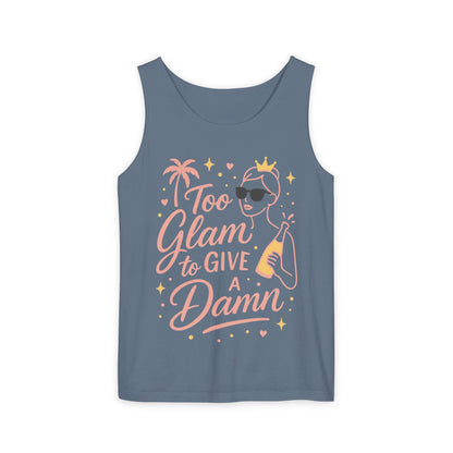Too Glam to Give a Damn Bridal Party Tank Top, Bachelorette Party Tee, Bridesmaid Wedding Tee, Hen Party Top, Bridal Shower,Bridesmaids Gift