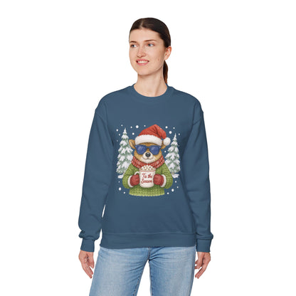 Women's Tis the Season Christmas Sweatshirt, Festive Reindeer Pullover