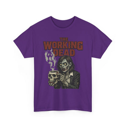 The Working Dead Women's Zombie Funny Office T-Shirt, Meeting Humor Tee, Halloween Work Tee