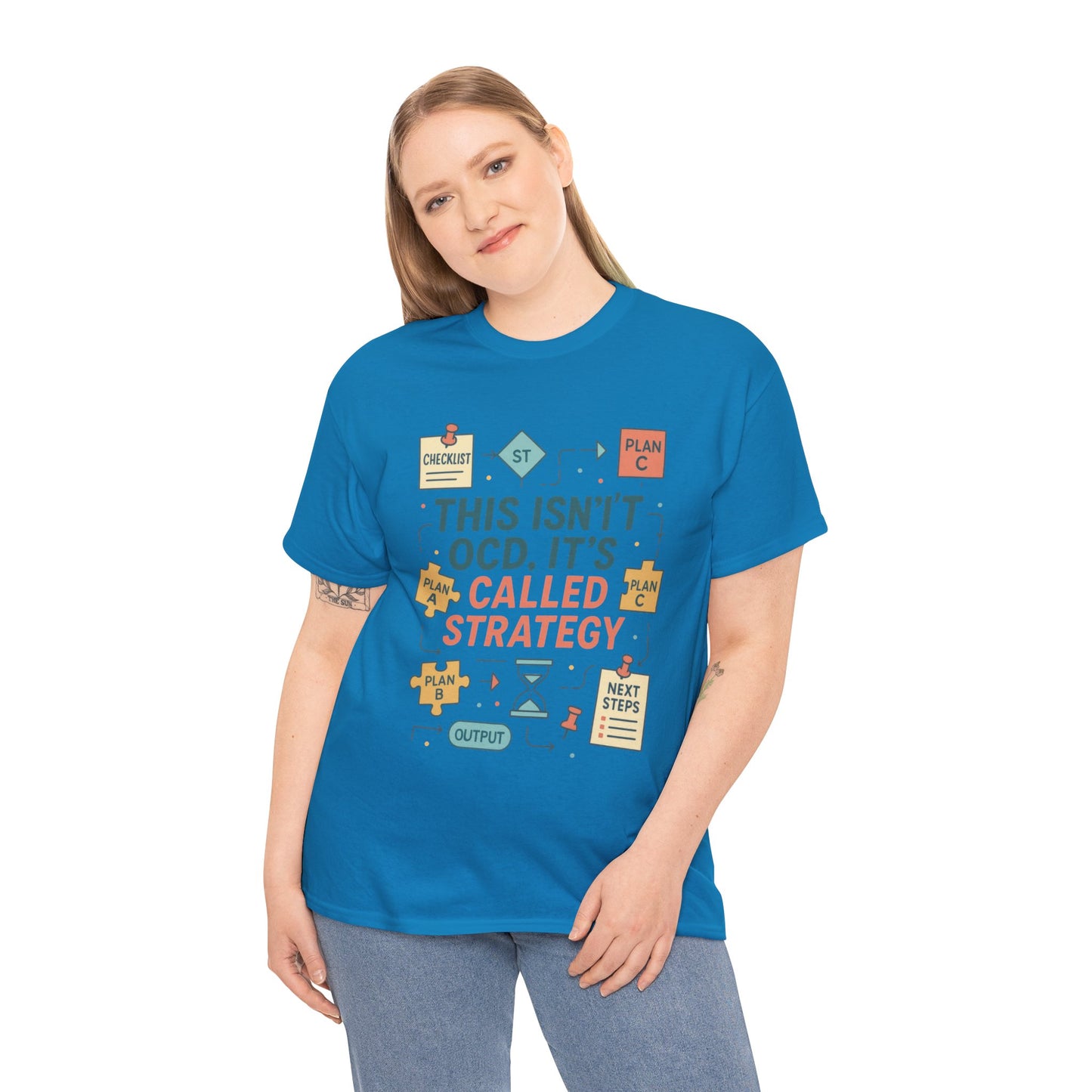 Funny Womens Strategy T-Shirt, This Isnt OCD Its Called Strategy, Planner Girl Gift Tee, Gift for Strategists, Office Humor Top