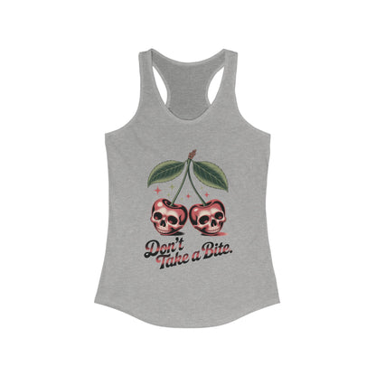 Skull Cherry Womens Tank Top, Edgy Tee, Halloween Apparel, Cute Gothic Fruit Graphic Tank for Women, Funny Dark Style Tee, Summer Wear