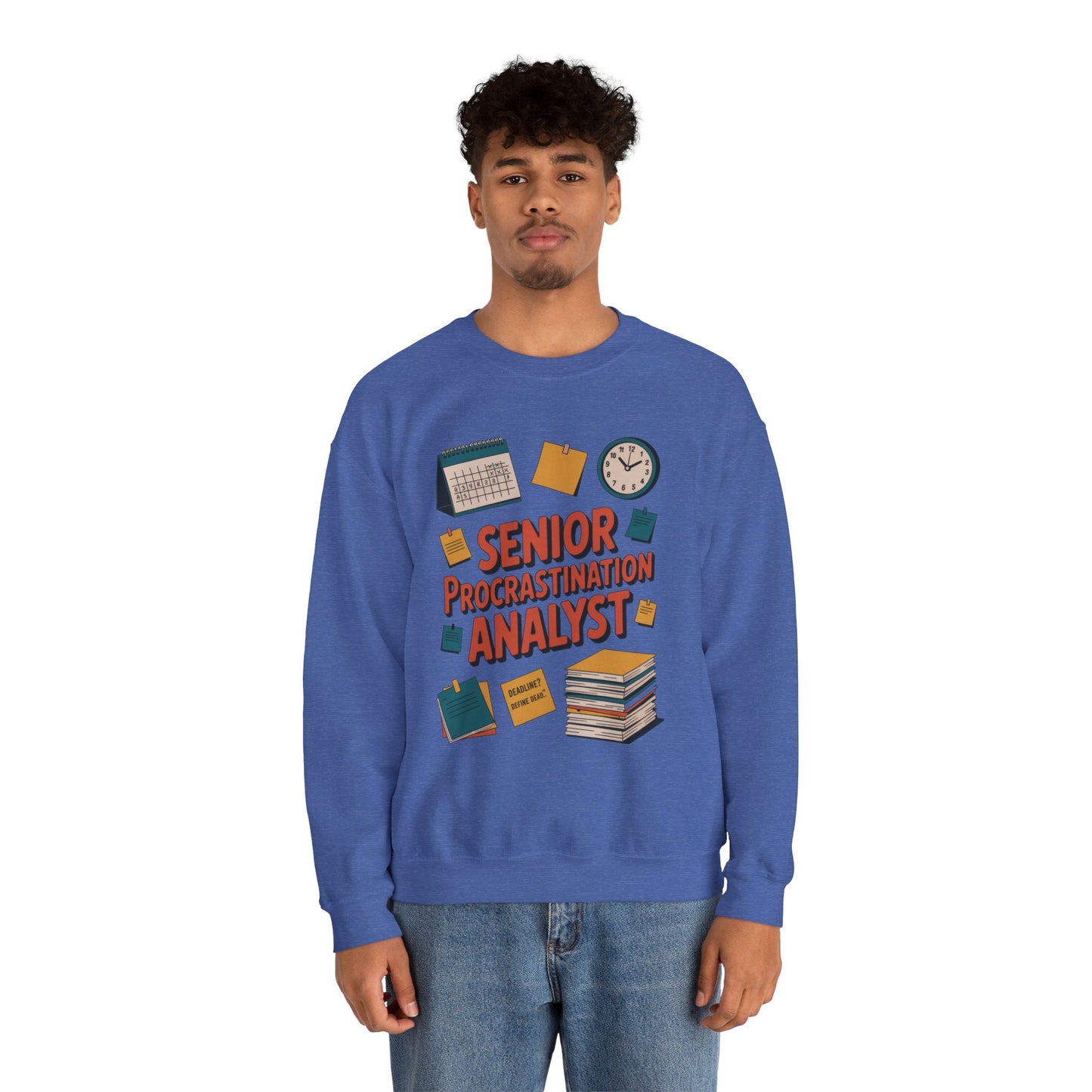 Senior Procrastination Analyst Sweatshirt, Gift for Graduates, Office Humor Apparel, Meme Sweatshirt, Casual Wear, Motivation Humor Apparel