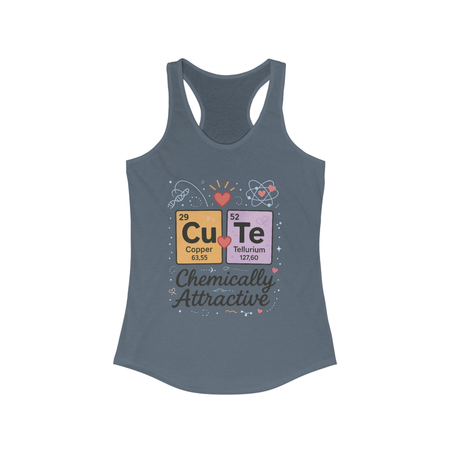 Chemistry Love Racerback Tank Top, Cute Science Shirt, Gift for Her, Casual Summer Wear, Fitness Top, Science Lover Tee,Chemically STEM Gift