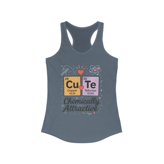 Chemistry Love Racerback Tank Top, Cute Science Shirt, Gift for Her, Casual Summer Wear, Fitness Top, Science Lover Tee,Chemically STEM Gift