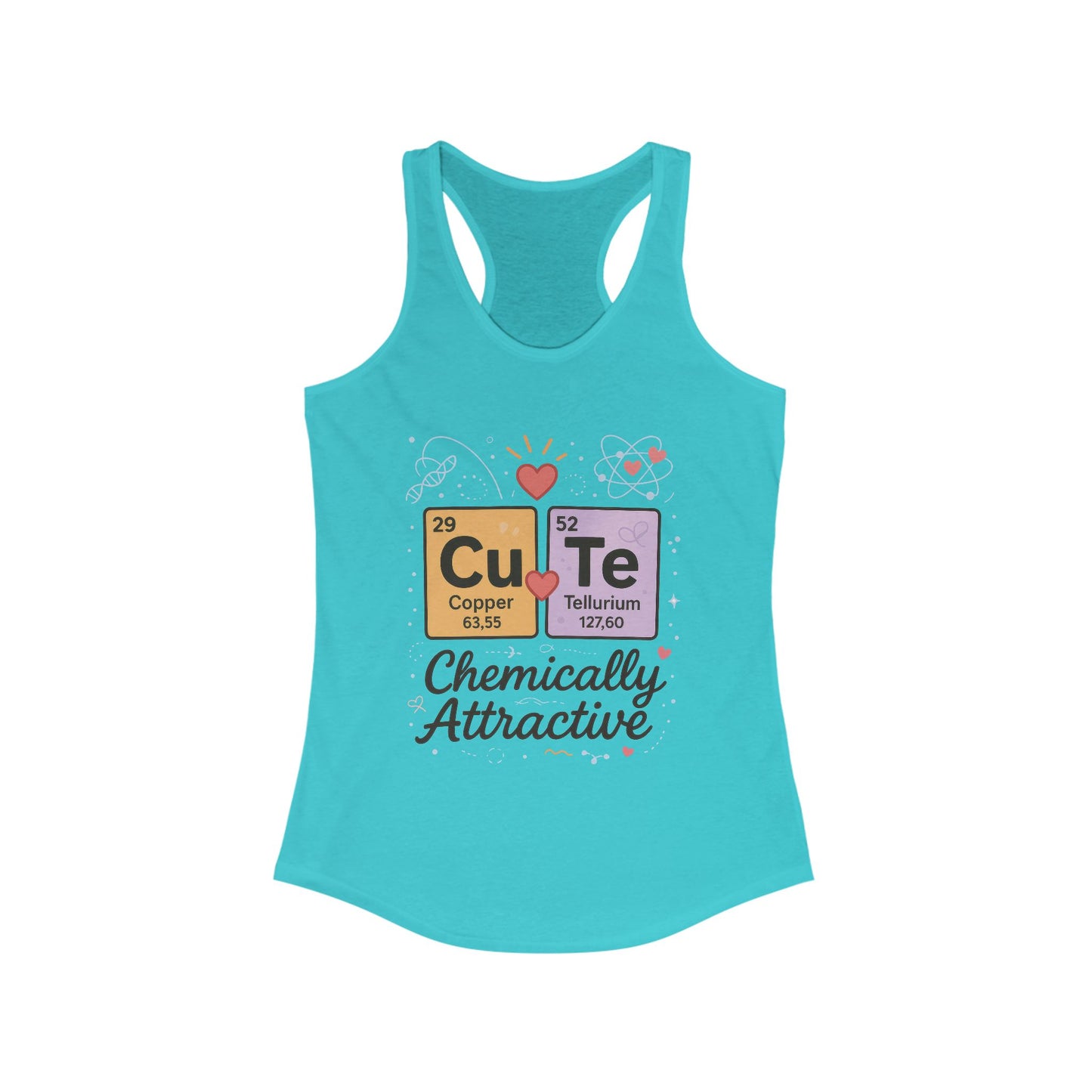 Chemistry Love Racerback Tank Top, Cute Science Shirt, Gift for Her, Casual Summer Wear, Fitness Top, Science Lover Tee,Chemically STEM Gift