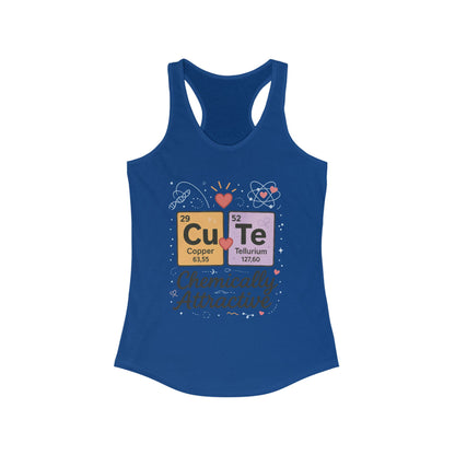 Chemistry Love Racerback Tank Top, Cute Science Shirt, Gift for Her, Casual Summer Wear, Fitness Top, Science Lover Tee,Chemically STEM Gift