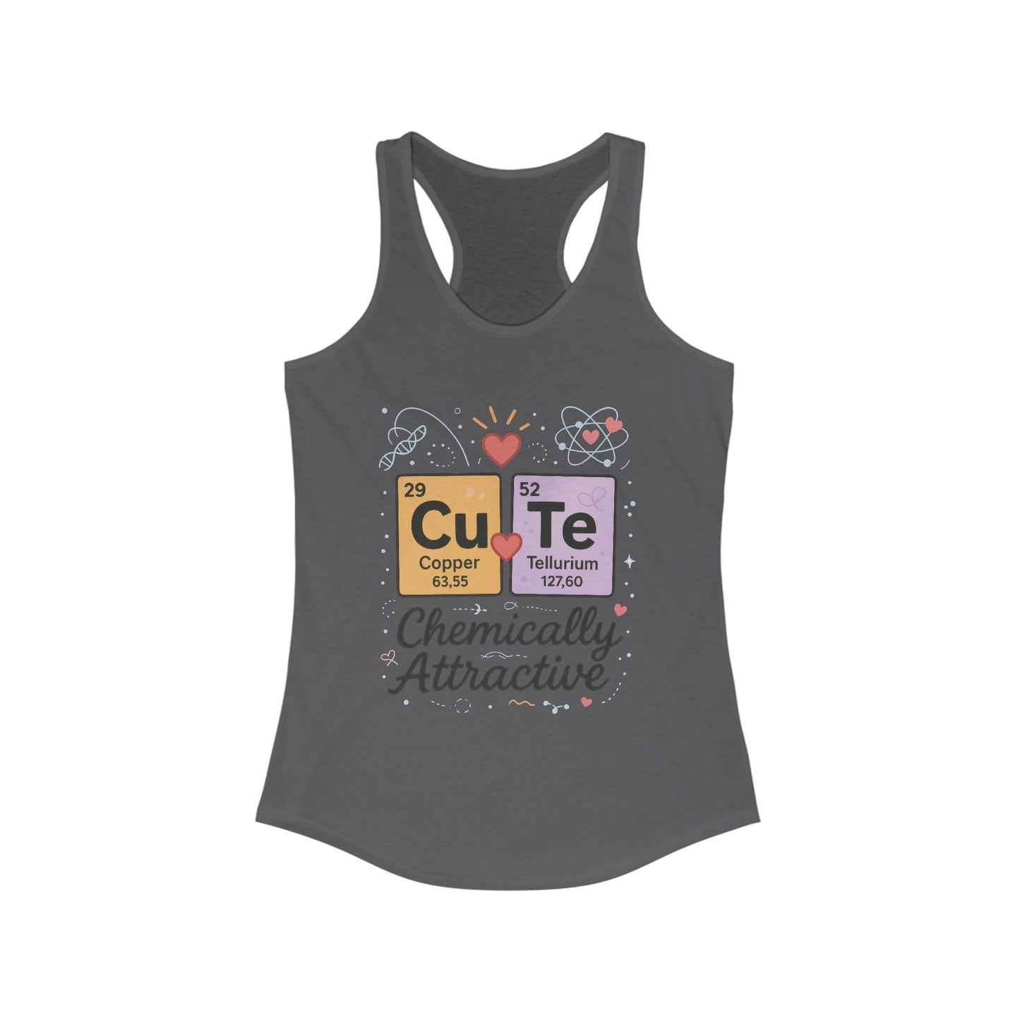 Chemistry Love Racerback Tank Top, Cute Science Shirt, Gift for Her, Casual Summer Wear, Fitness Top, Science Lover Tee,Chemically STEM Gift