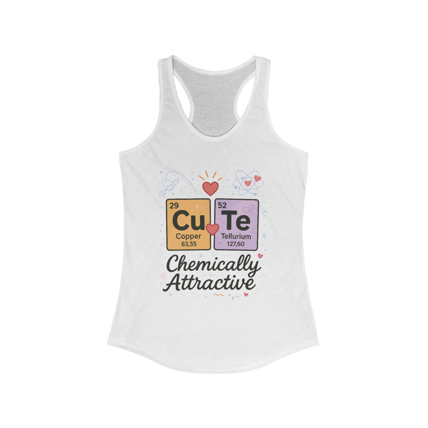 Chemistry Love Racerback Tank Top, Cute Science Shirt, Gift for Her, Casual Summer Wear, Fitness Top, Science Lover Tee,Chemically STEM Gift
