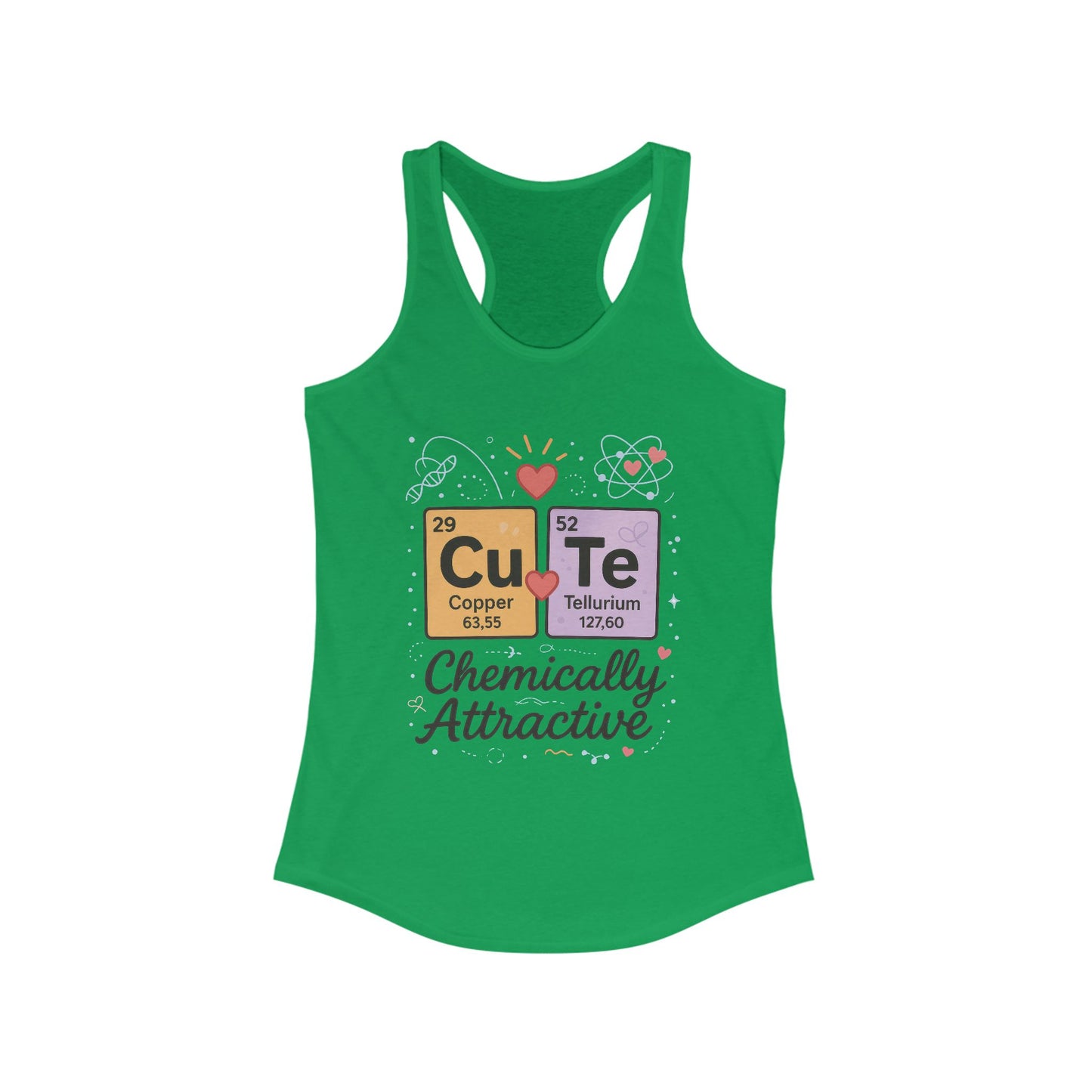Chemistry Love Racerback Tank Top, Cute Science Shirt, Gift for Her, Casual Summer Wear, Fitness Top, Science Lover Tee,Chemically STEM Gift