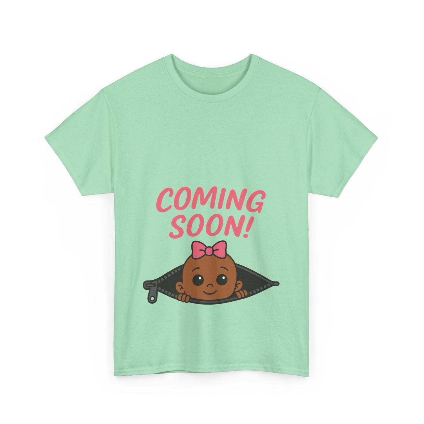 Coming Soon Maternity Tee, Cute Baby Girl Pregnancy Announcement Tee, Funny Expecting Mom Gift, Gender Reveal Tee, Baby Shower Top