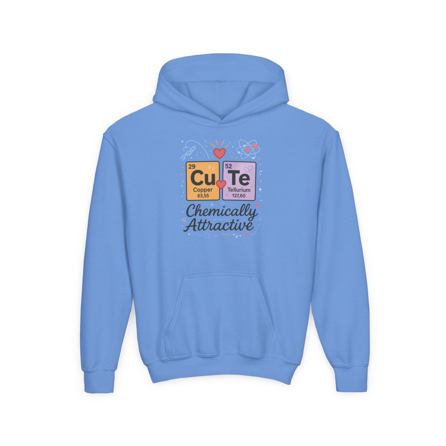 CuTe Teen Hoodie, Science Sweatshirt for Girls, STEM Youth Hoodie, Nerdy Gift for Teens, Cute Chemistry Gift, Science Lover Hoodie