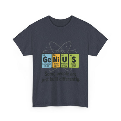 Funny Mens Genius T-Shirt, Periodic Table Nerd Shirt, Science Humor Tee for Smart Guys, Perfect Gift for Science Lovers