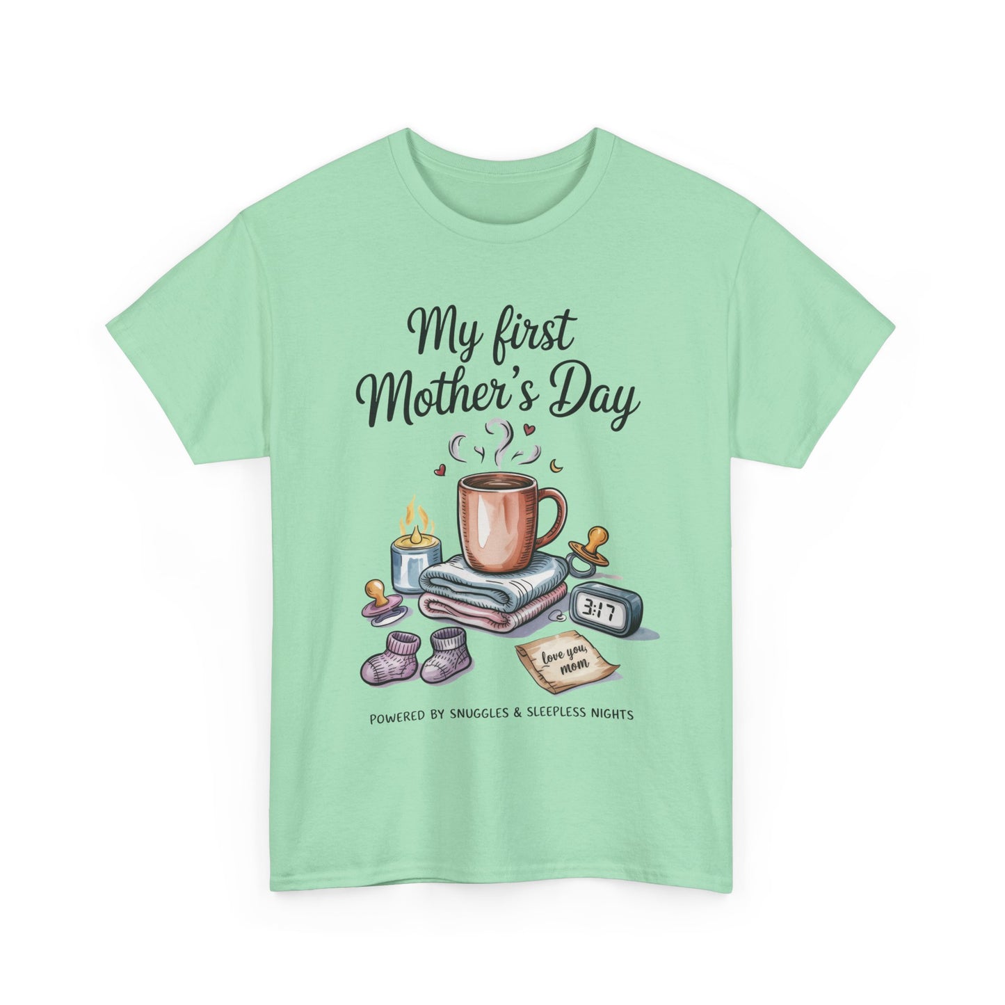 My First Mother's Day Tee, Gift for New Moms, Cute Mother's Day Shirt, Snuggle-Inspired Apparel, Baby Shower Tee