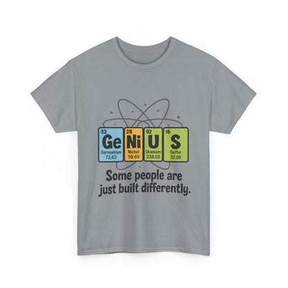 Funny Mens Genius T-Shirt, Periodic Table Nerd Shirt, Science Humor Tee for Smart Guys, Perfect Gift for Science Lovers